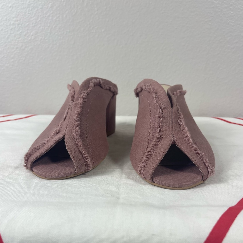 Seychelles Pink Blush Raw Edges Open Toe Heels - Picture 3 of 9